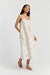 Cream Linen-Cotton Etoile Sundress