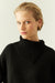 Black Pure Cashmere Asymmetric Sweater