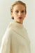 Cream Pure Cashmere Asymmetric Sweater