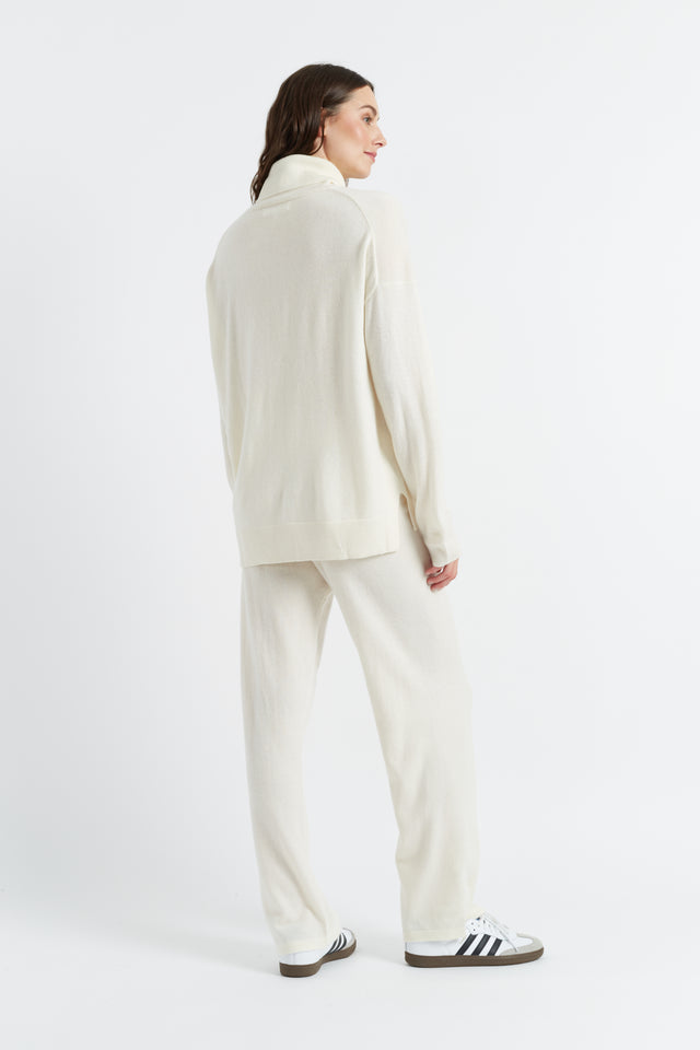 Cream Wool-Cashmere Rollneck Sweater image 3