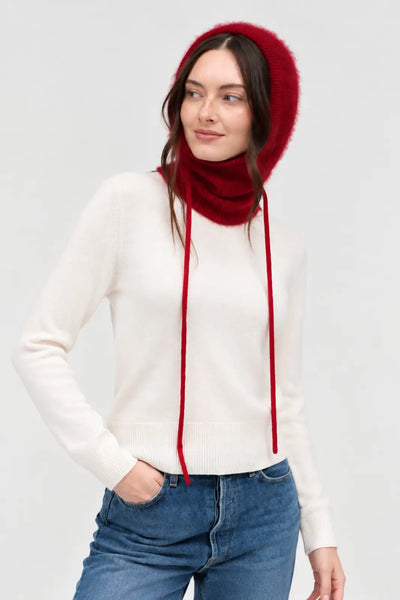 Cherry Brushed Cashmere Balaclava