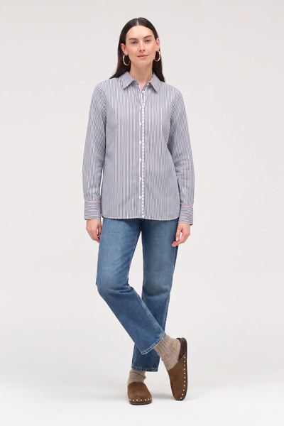 Chocolate Cotton Stripe Shirt