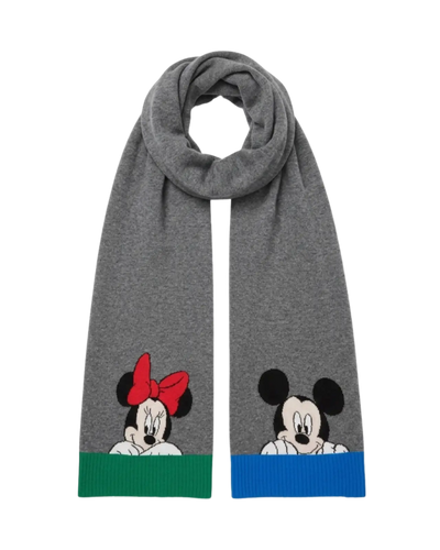 Grey Wool-Cashmere Mickey Scarf