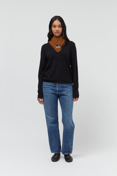 Toffee Wool-Cashmere Mickey Bandana