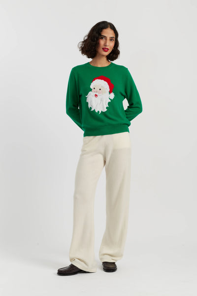 Green Wool-Cashmere Santa's Sweater