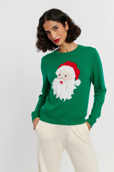 Green Wool-Cashmere Santa's Sweater