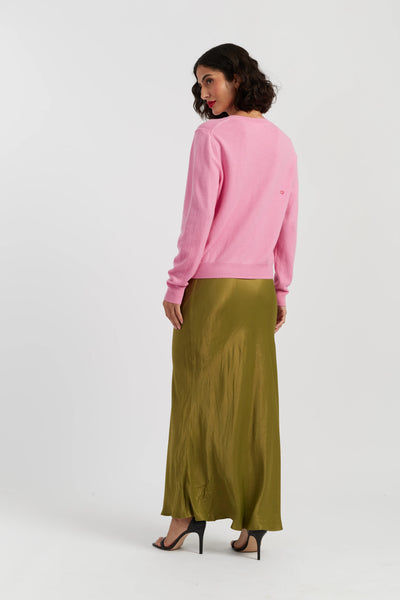 Pink Wool-Cashmere Santa's Sweater