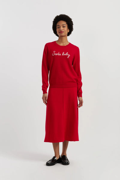 Red Wool-Cashmere Santa Baby Sweater