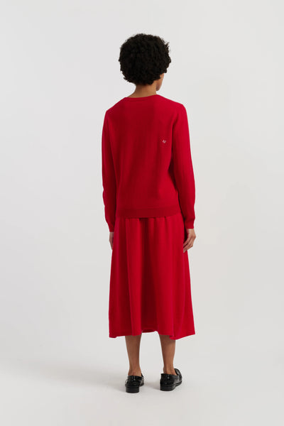 Red Wool-Cashmere Naughty Or Nice Sweater