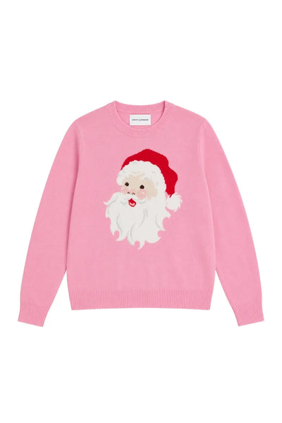 Pink Wool-Cashmere Santa's Sweater