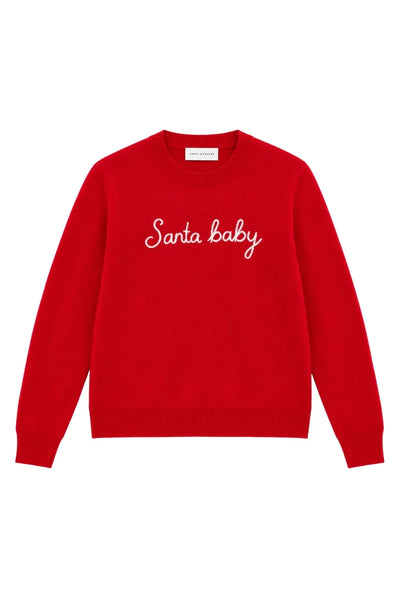 Red Wool-Cashmere Santa Baby Sweater