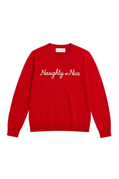 Red Wool-Cashmere Naughty Or Nice Sweater