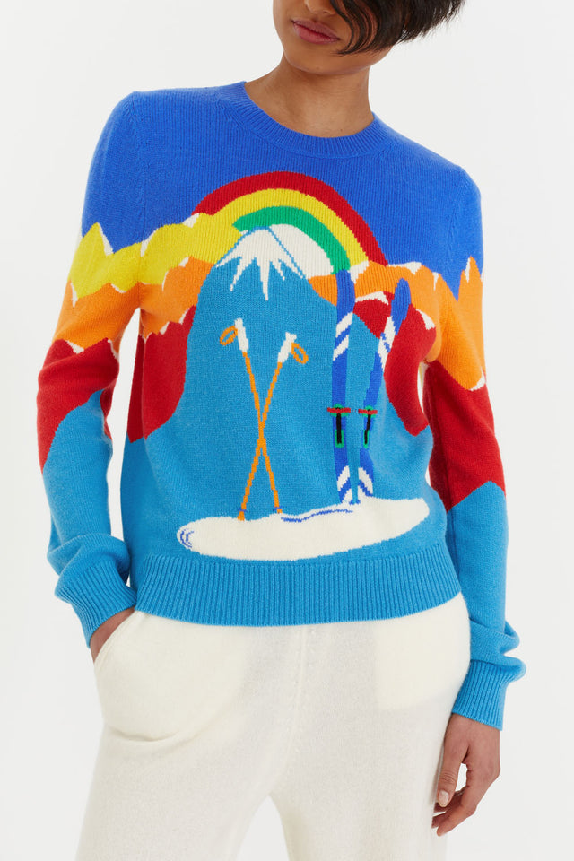 Multicoloured Wool-Cashmere Ski Landscape Sweater image 3