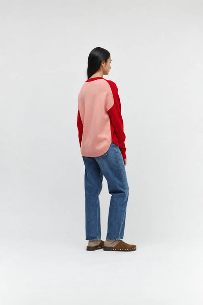Red Wool-Cashmere Pop Colour Sweater