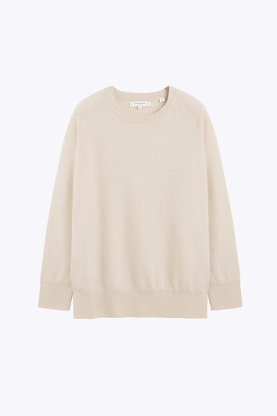 Bone Pure Cashmere Slouchy Sweater