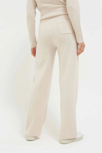 Bone Pure Cashmere Wide-Leg Pants