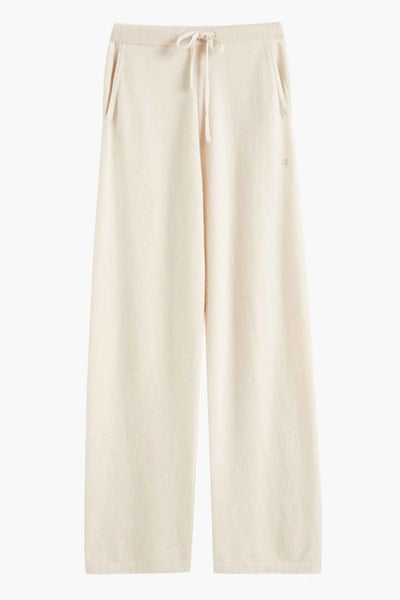 Bone Pure Cashmere Wide-Leg Pants
