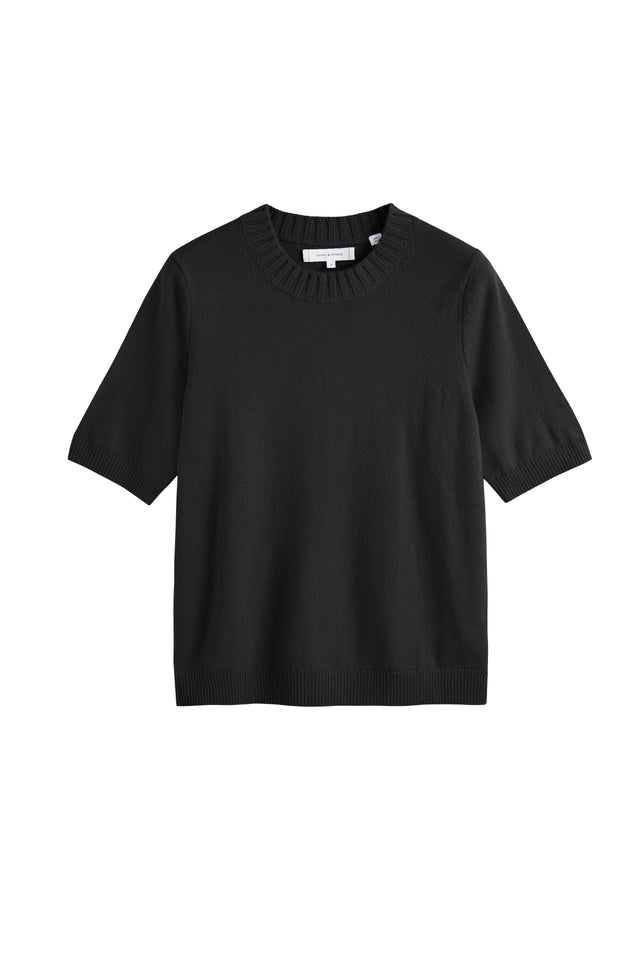 Black Wool-Cashmere T-shirts image 2