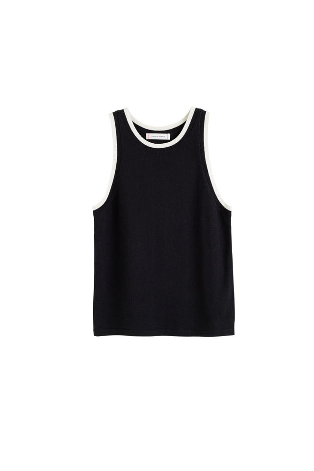 Black Cotton-Linen Vest image 2