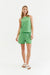 Green Cotton-Linen Shorts