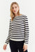 Navy-Cream Wool-Cashmere Stripe Sweater
