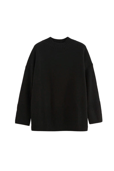 Black Pure Cashmere Comfort Sweater
