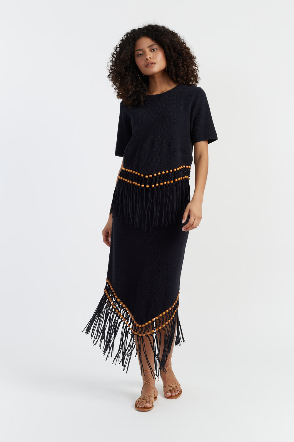 Blue Cotton-Cashmere Dress