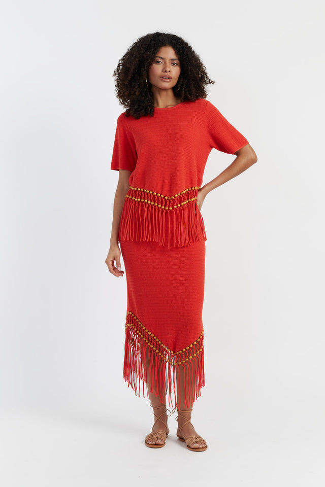 Terracotta Laura Whitmore Beaded Skirt image 2