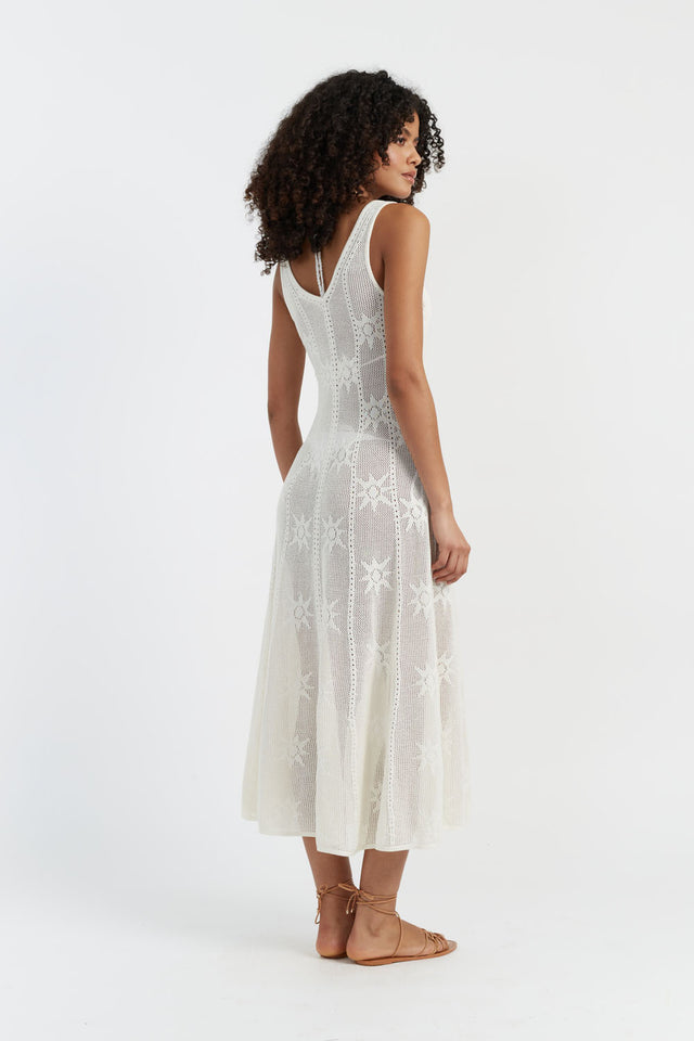 Cream Laura Whitmore Bohemian Dress image 3