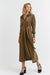 Gold Lurex Relaxed Polo Dress