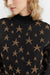 Black Lurex-Jacquard Star Polo Sweater