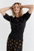 Black Lurex Pussy-Bow Top