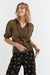 Gold Lurex Pussy-Bow Top