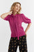 Pink Lurex Pussy-Bow Top