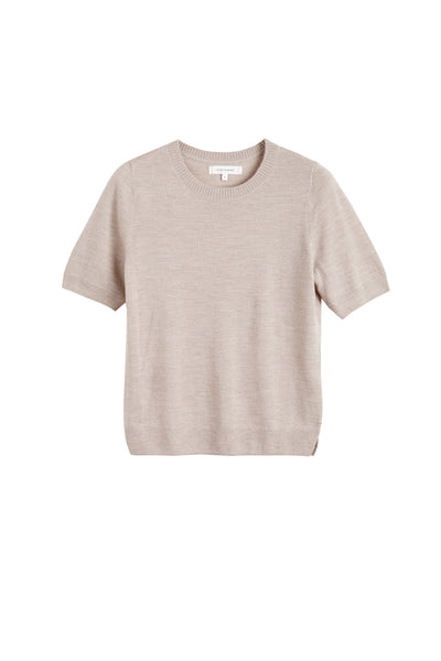 Beige t-shirt on a white background