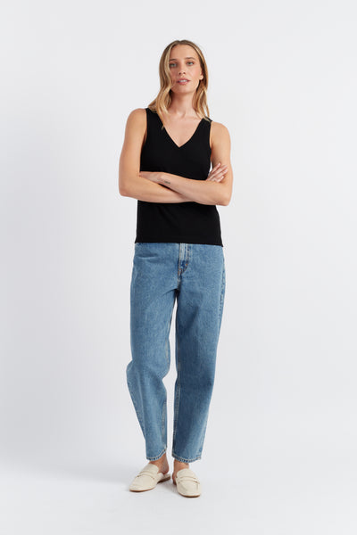 Black Pure Merino Vest