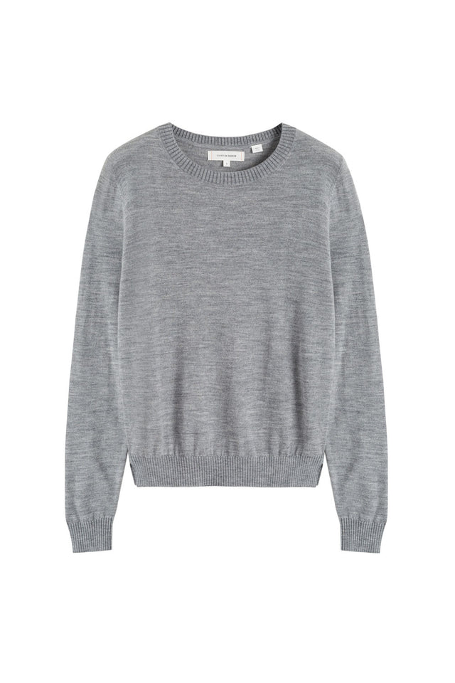 Grey Pure Merino Sweater image 5