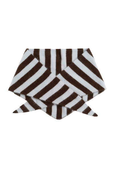 Baby-Blue Chocolate Brushed Merino Triangle Scarf