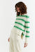 Green Lace Stitch Cotton Sweater