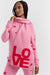 Flamingo-Pink Wool-Cashmere Love Scarf