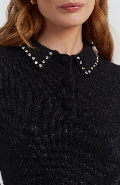 black-laura-whitmore-diamonte-polo-top