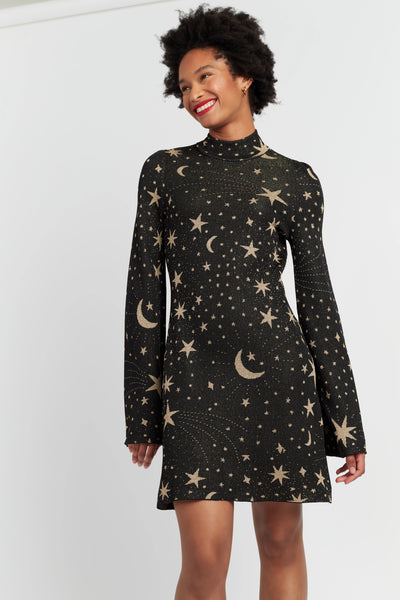 black-laura-whitmore-constellation-mini-dress