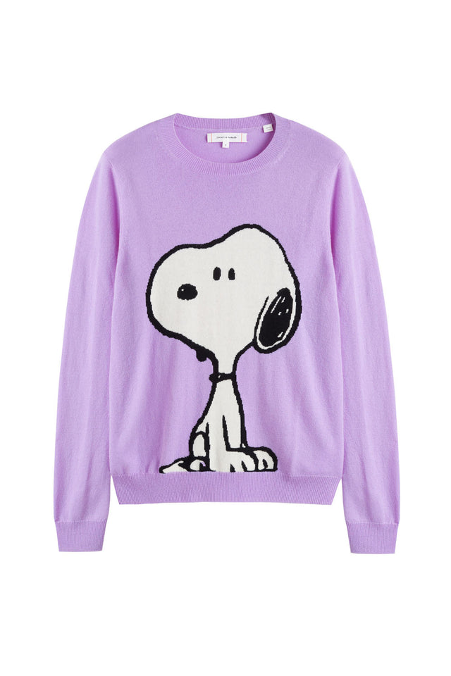 Purple Snoopy Wool-Cashmere Sweater image 2