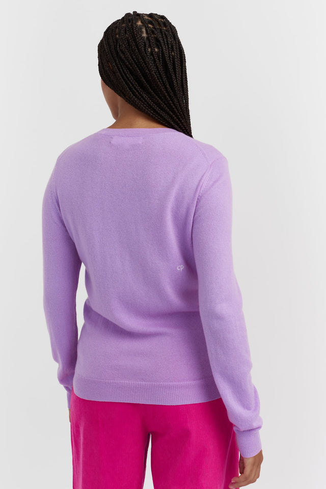 Purple Snoopy Wool-Cashmere Sweater image 3