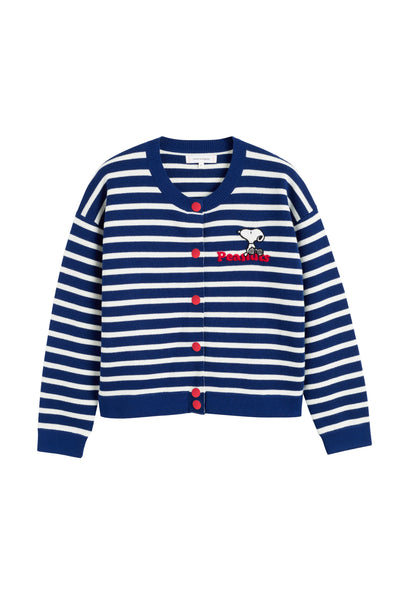 Blue Merino Snoopy Milano Cardigan