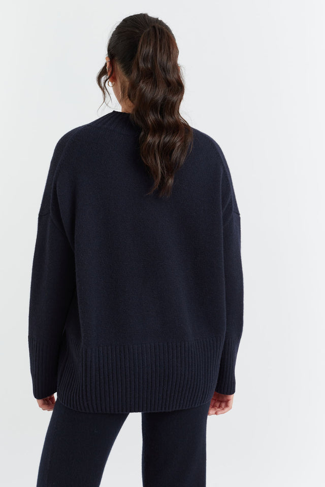 Navy Cashmere Comfort Sweater image 3
