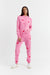 Flamingo-Pink Wool-Cashmere Star Track Pants
