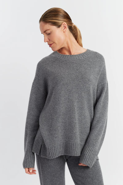 grey-melange-pure-cashmere-crew-neck-sweater