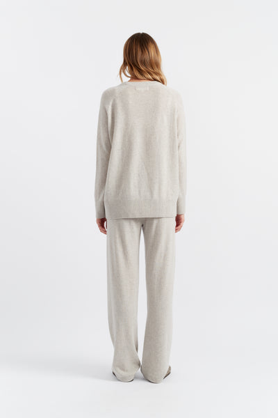 Taupe Cloud Cashmere Slouchy Sweater