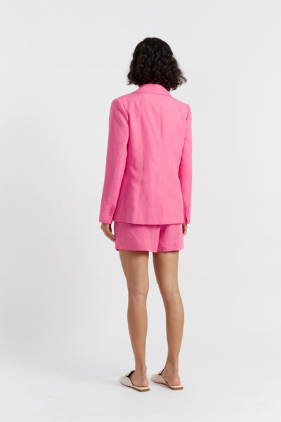Rose Tencel-Linen Blazer